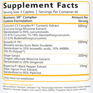 Bosmeric-SR Sanjevani Supplement Facts Only