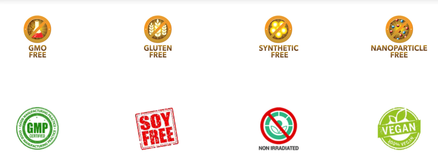 GMO Free Gluten Free Vegan